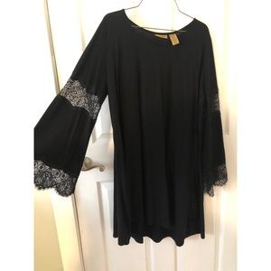 Long Sleeve Dress With Lace Detail